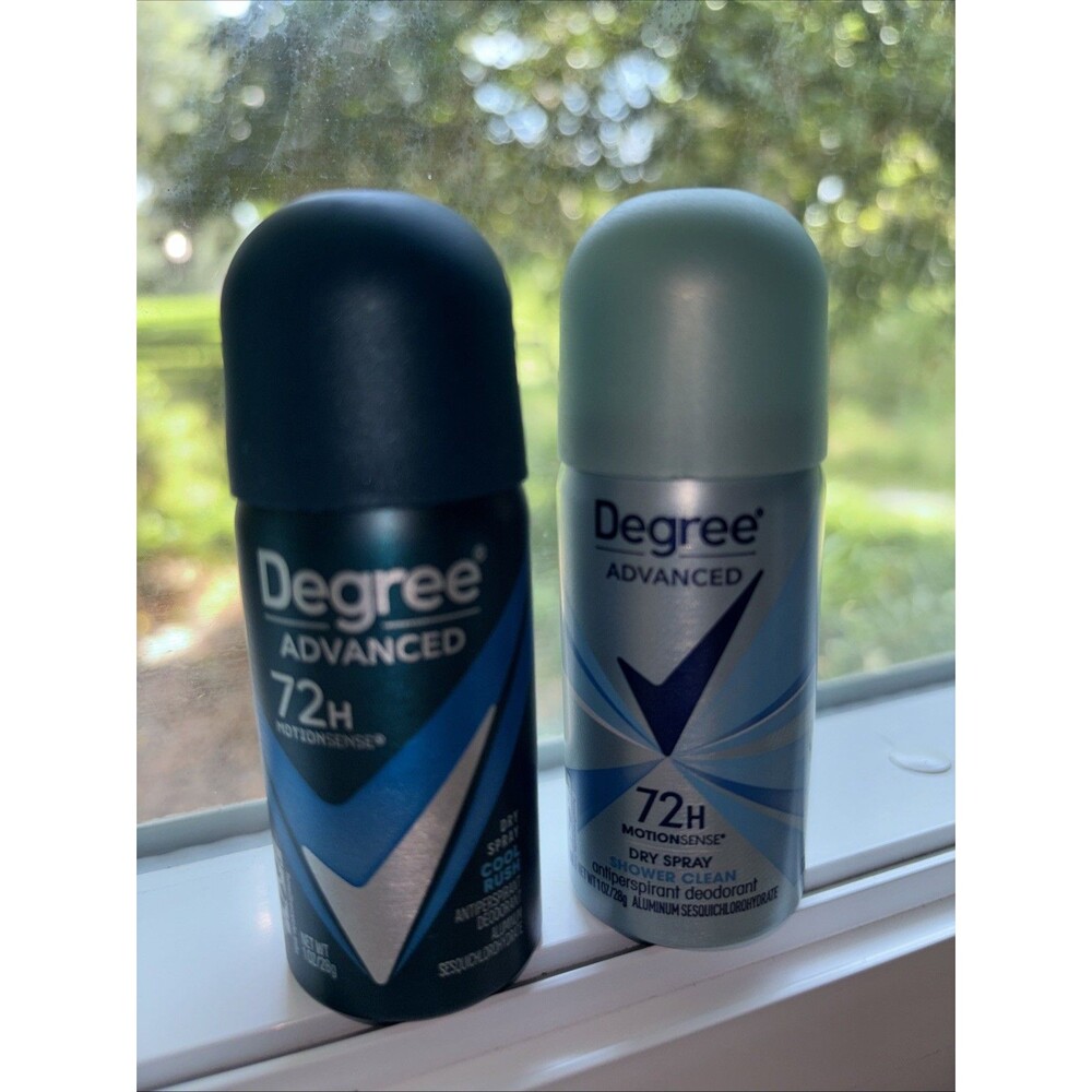 Degree Travel Sized Deodorant Variety Pack Shower Clean & Cool Rush 2 Lot  1oz